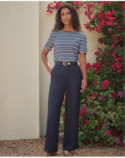 Pure Linen Wide Leg Trouser