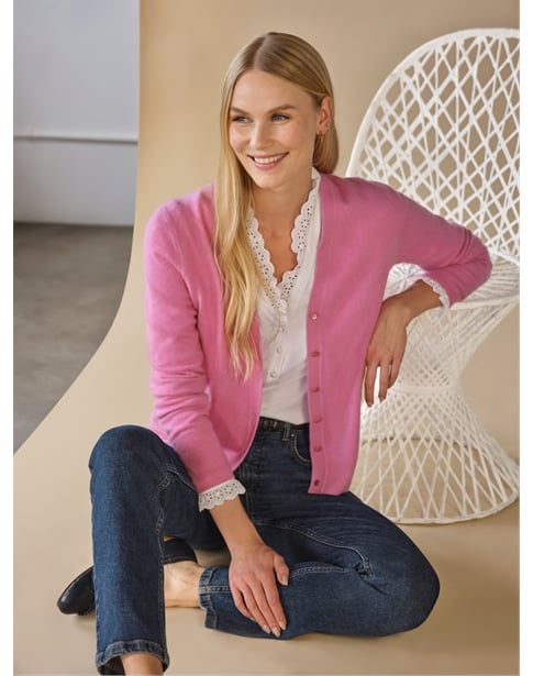 Cashmere V Neck Cardigan