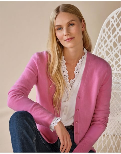 Cashmere V Neck Cardigan