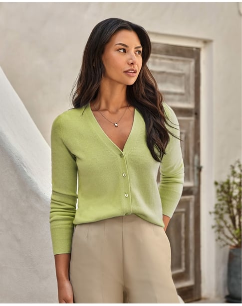 Cashmere V Neck Cardigan