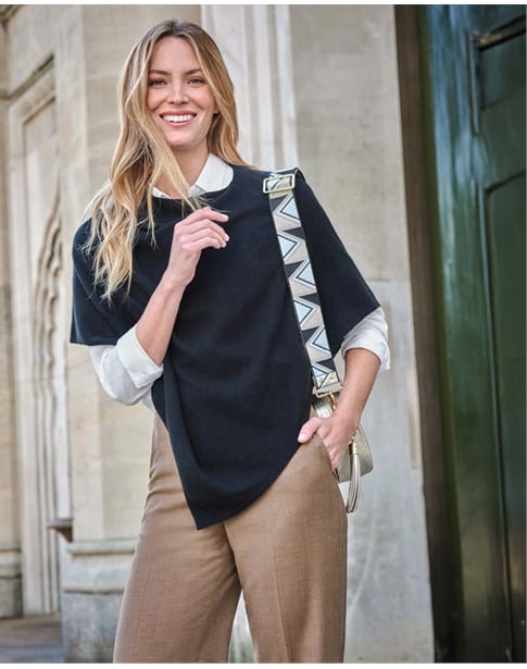 Organic Cashmere Gassato Poncho