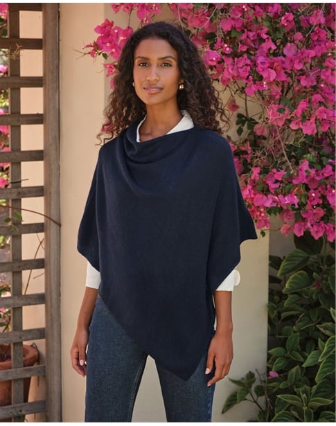 Organic Cashmere Gassato Poncho