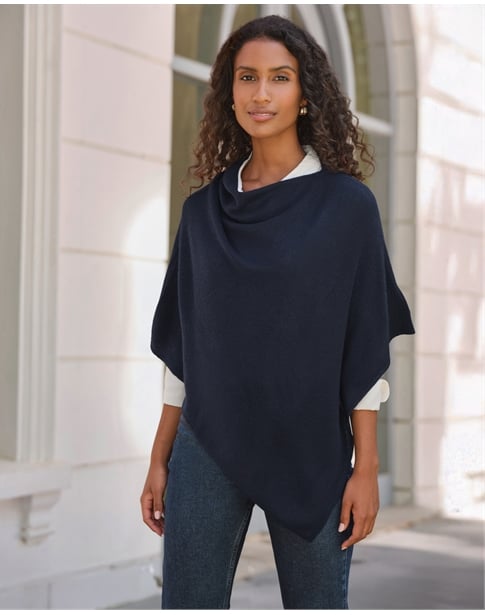 Organic Cashmere Gassato Poncho