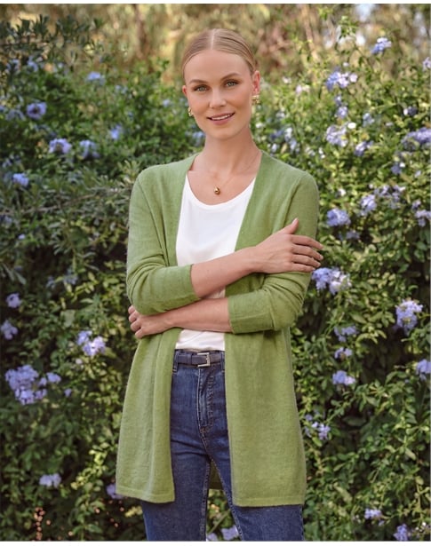 Gassato Lightweight Cashmere Swing Cardigan