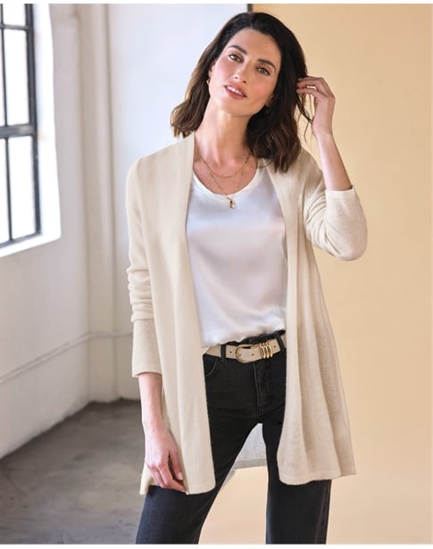 Gassato Lightweight Cashmere Swing Cardigan