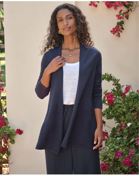 Gassato Lightweight Cashmere Swing Cardigan