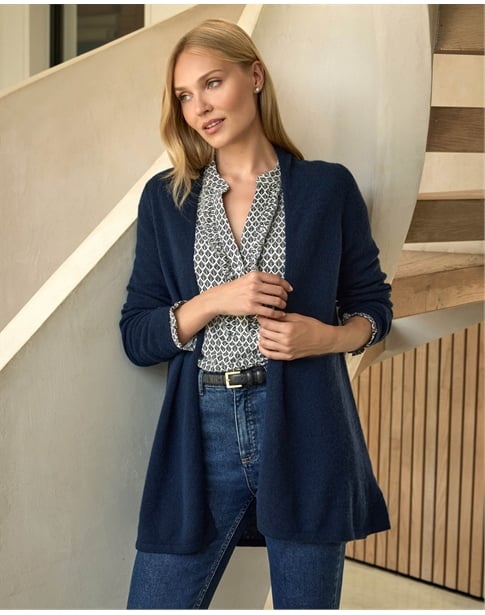 Gassato Lightweight Cashmere Swing Cardigan