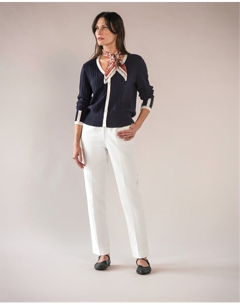 Compact Cotton Tapered Trouser