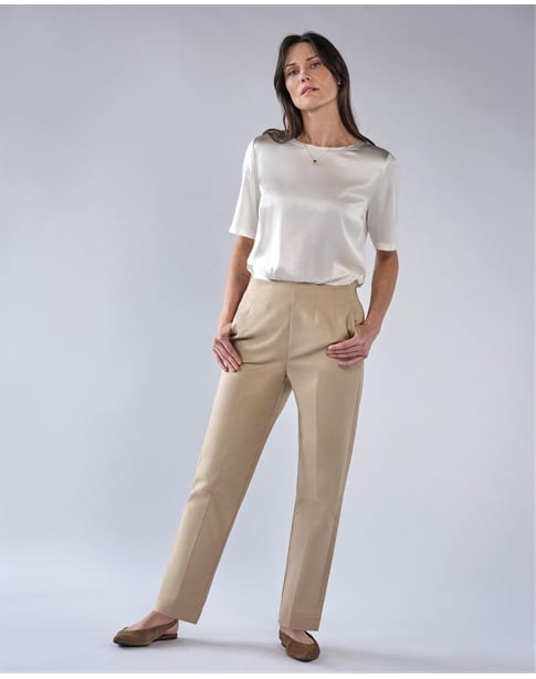 Compact Cotton Tapered Trouser