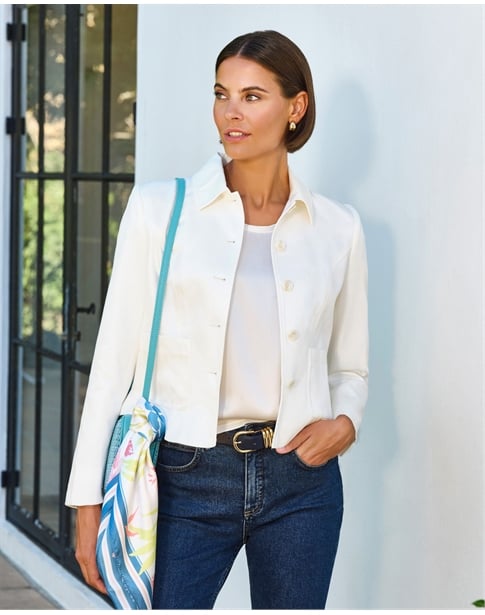 Tencel Twill Cropped Jacket