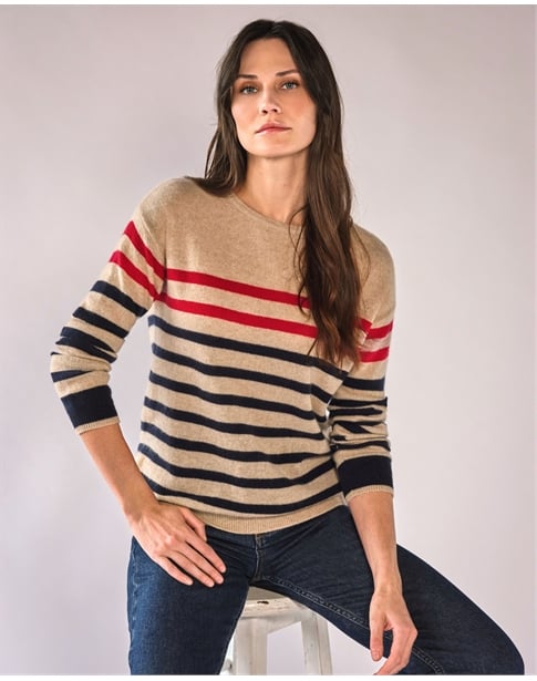 Cashmere Gassato Breton Stripe Sweater