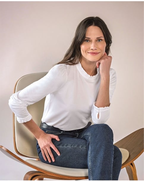 Crew Frill Neck Top