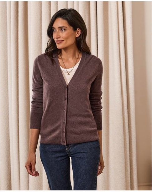 Cashmere V Neck Cardigan
