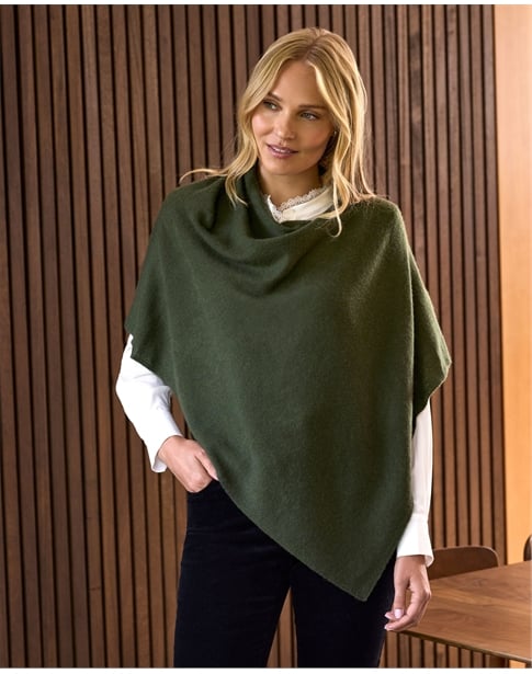 Organic Cashmere Gassato Poncho