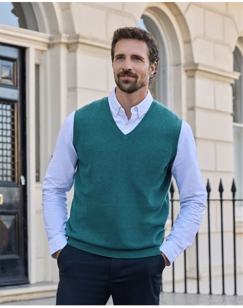 Mens Cashmere Slipover
