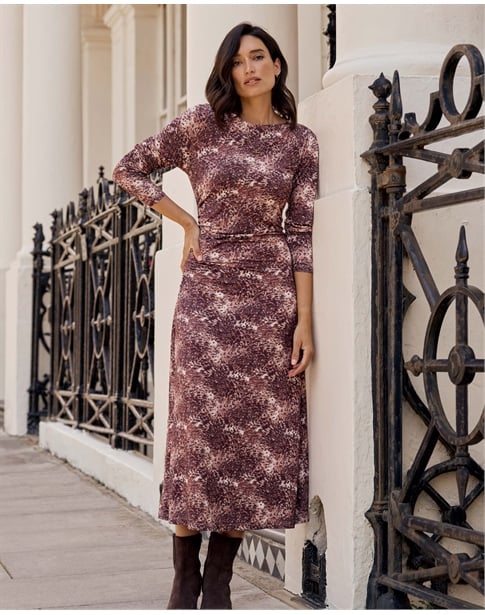 Ruched Detail Jersey Dress