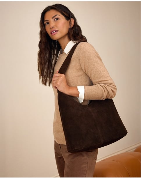 Suede Hobo Bag