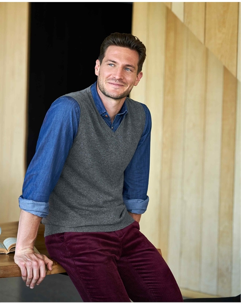 Mens Cashmere Slipover