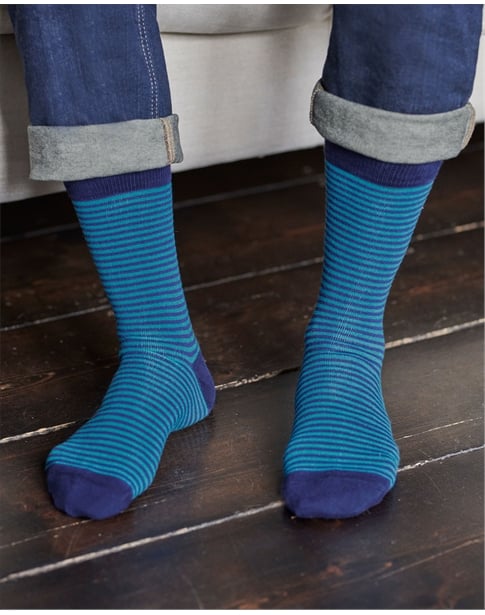 Mens Stripe Bamboo Sock