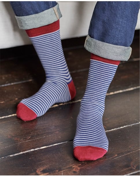 Mens Stripe Bamboo Sock