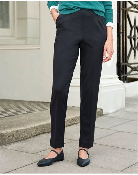 Pintuck Compact Stretch Trouser