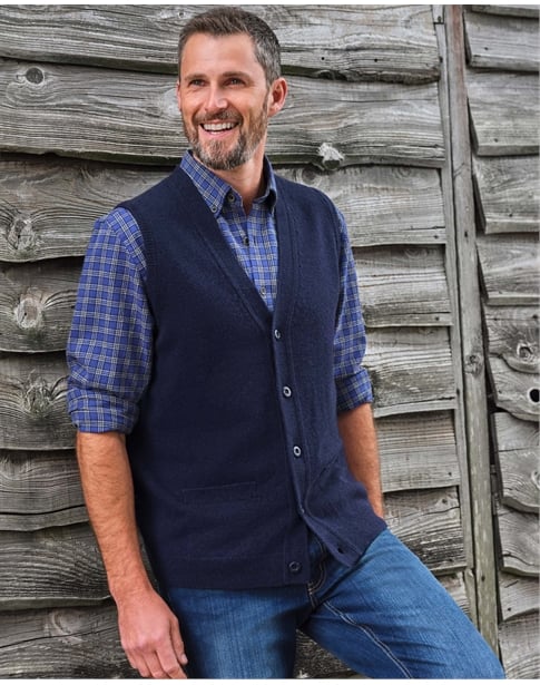 Mens Lambswool Vest
