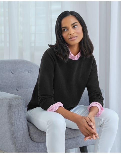 Womens Cashmere Boyfriend Sweater