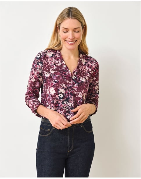 Frill V Neck Top