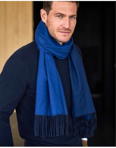 Mens Cashmere Two Tone Scarf