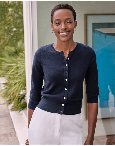 Cashmere Cropped Cardigan