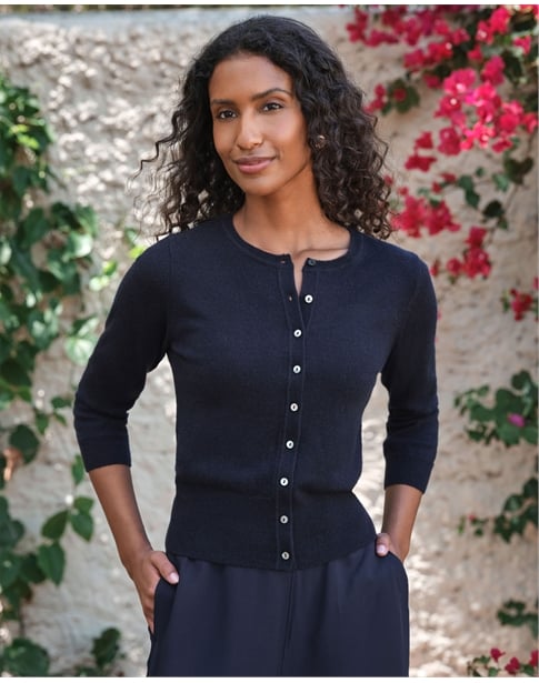 Cashmere Cropped Cardigan