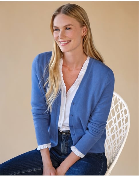 Cashmere V Neck Cardigan