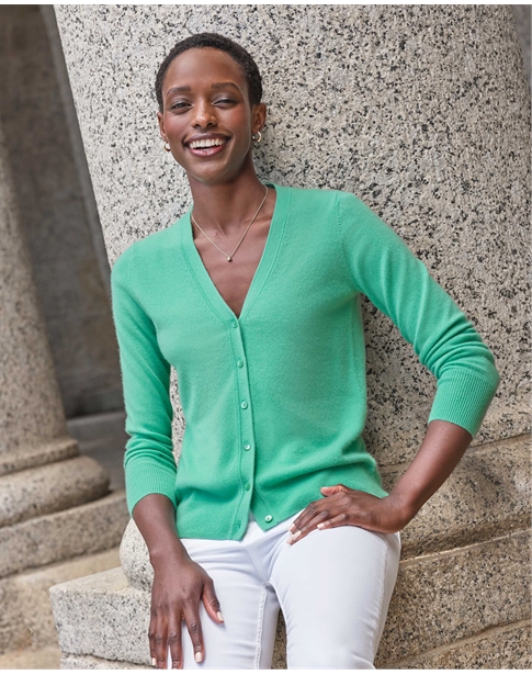 Cashmere V Neck Cardigan