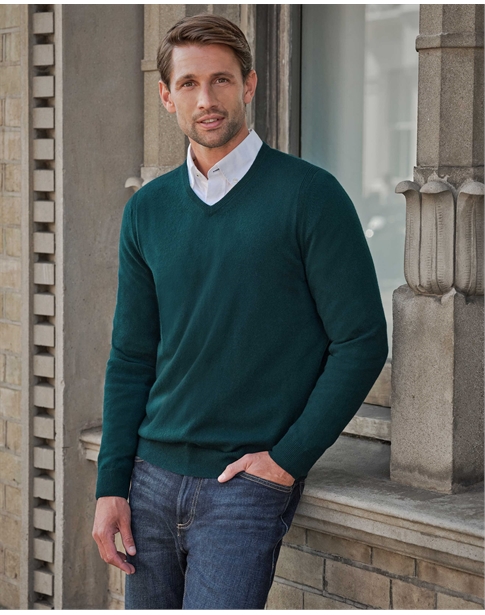 Mens Cashmere V Sweater
