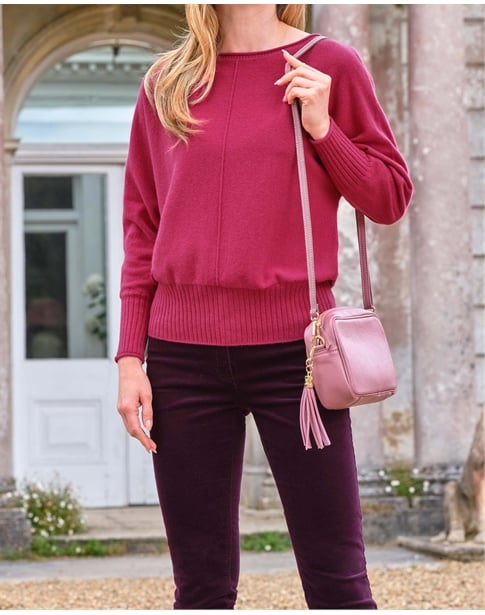 Dolman Slash Neck Sweater