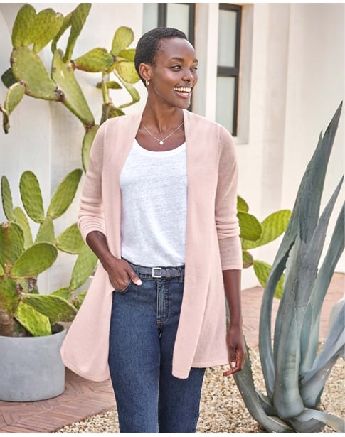 Gassato Lightweight Cashmere Swing Cardigan