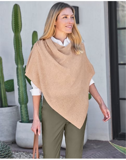 Organic Cashmere Gassato Poncho