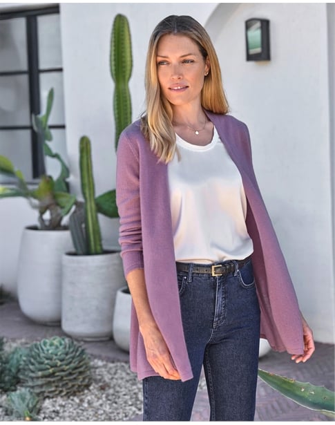 Gassato Lightweight Cashmere Swing Cardigan