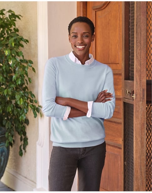 Womens Cashmere Boyfriend Sweater