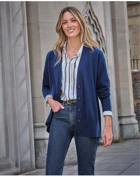 Pure Cashmere Boyfriend Cardigan
