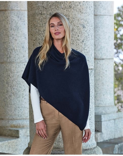 Organic Cashmere Gassato Poncho