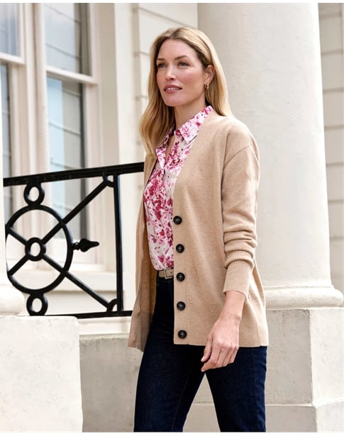 Pure Cashmere Boyfriend Cardigan