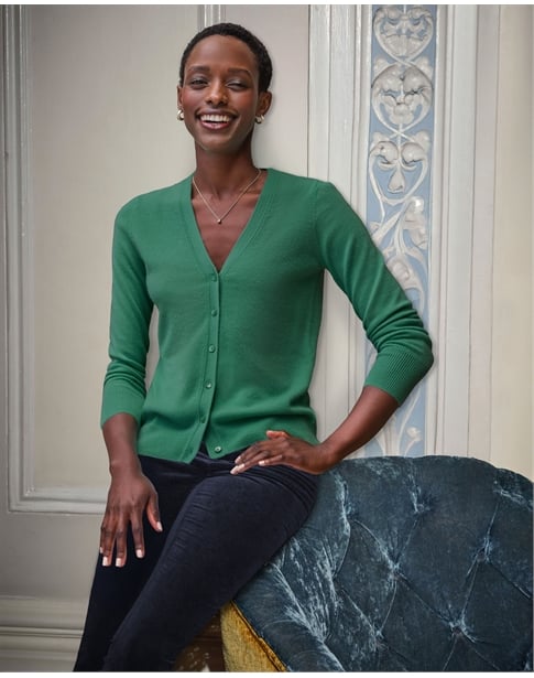 Cashmere V Neck Cardigan