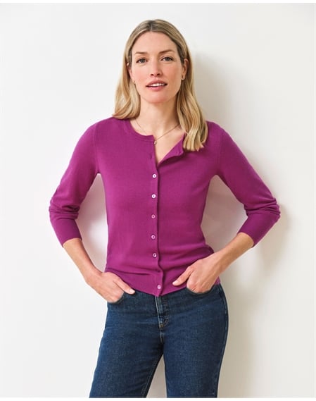 Cashmere Crew Neck Cardigan