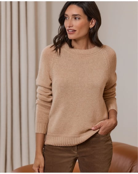 Cashmere Lofty Raglan Sleeve Jumper