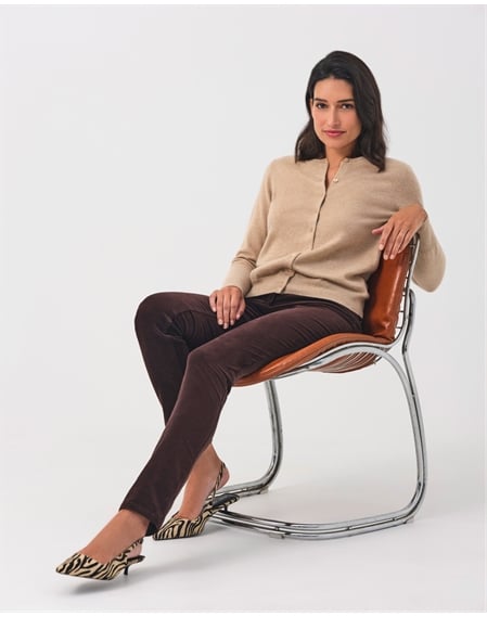 Cashmere Crew Neck Cardigan