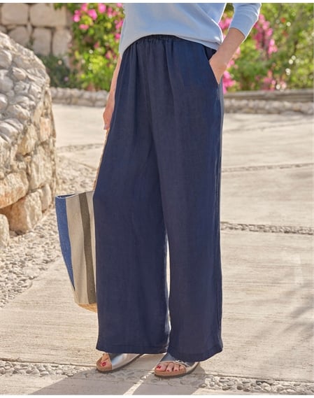 Elasticated Waist Linen Culottes