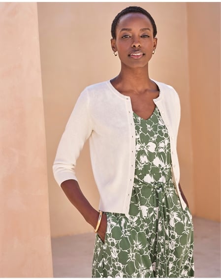 Cashmere Cropped Cardigan