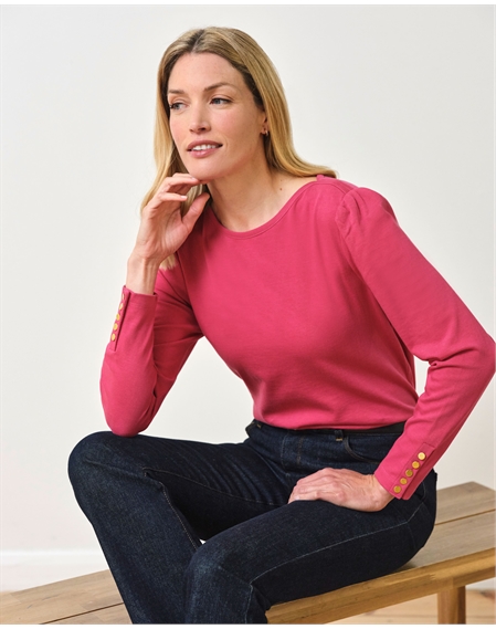 Button Sleeve Top