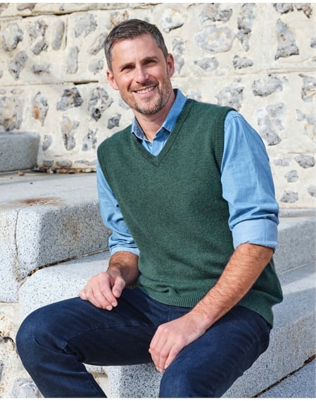 Mens Classic Lambswool Vest
